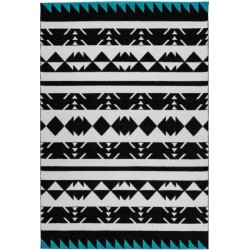 tappeto Arte Espina BROADWAY 400 BIANCO NERO TURCHESE