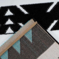 tappeto Arte Espina BROADWAY 400 BIANCO NERO TURCHESE