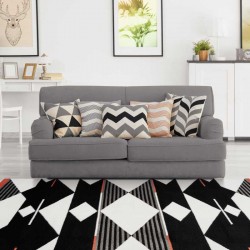 tappeto Arte Espina BROADWAY 500 BIANCO NERO ROSSO