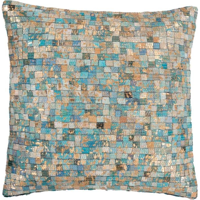 tappeto Arte Espina FINISH CUSCINO 100 TURCHESE ORO