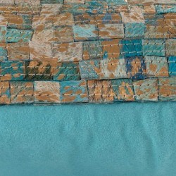 tappeto Arte Espina FINISH CUSCINO 100 TURCHESE ORO