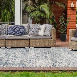 tappeto Arte Espina YOGA 300 BLU SCURO AVORIO